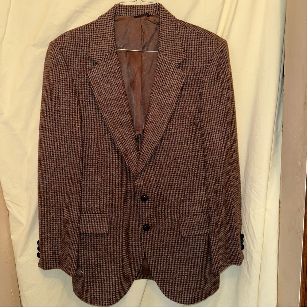 Men's Brown Checkered Blazer